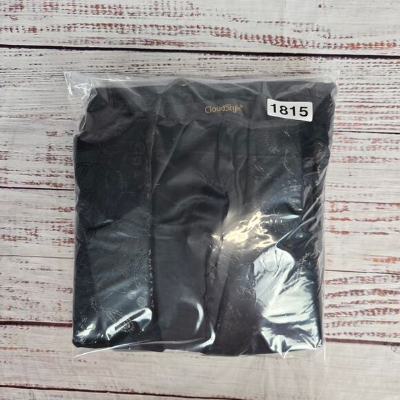 Cloudstyle Womens Black Velvet Blazer L Metallic Embossed Dark Academia Jacket - Picture 11 of 11